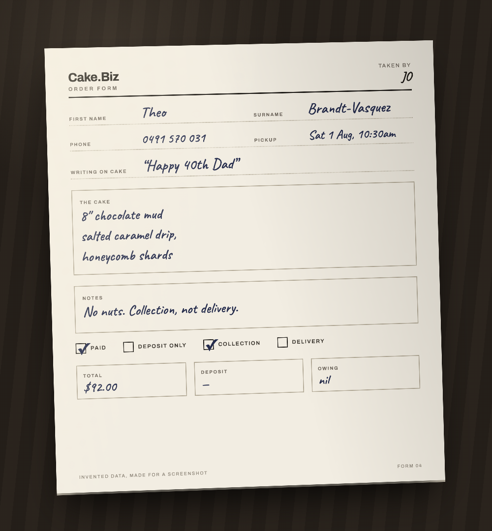 The paper form